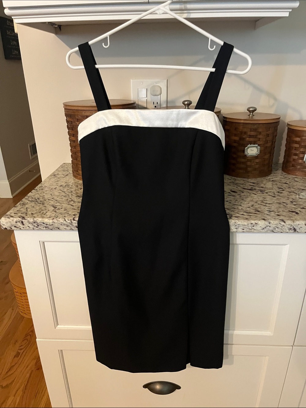 Black and White Strap  Dress